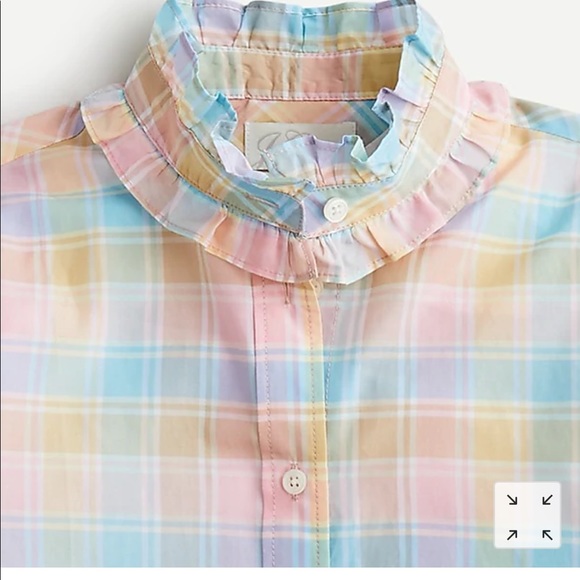 COPY - JCrew Ruffle Collar Button Down Blouse - Picture 2 of 5